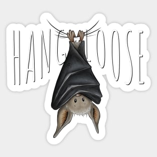 Hang Loose Surfer Wisdom Funny Cute Chilling Bat Sticker